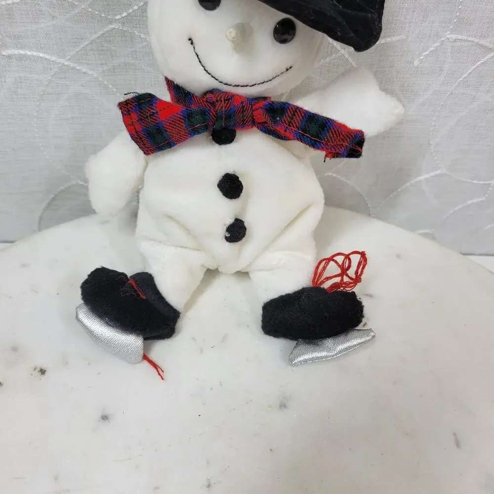 Vintage 1997 Target Snowden Plush Ice Skating Snowman 8
